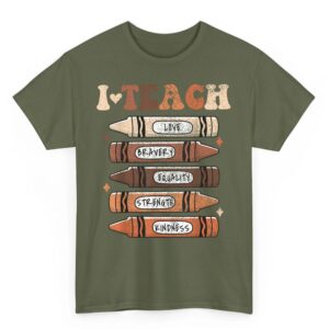 I Teach Black History Month Black Teacher Melanin Crayons T-Shirt 4 I Teach Black History Month Black Teacher Melanin Crayons T Shirt 05