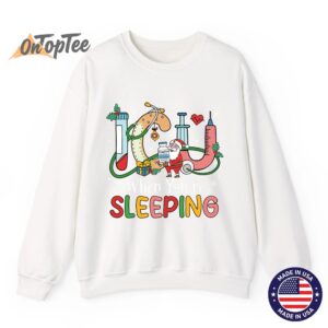 ICU When Youre Sleeping Funny ICU Nurse Christmas Sweatshirt 11