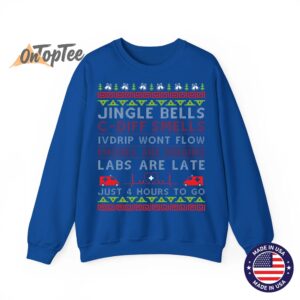 Jingle Bells C Diff Smells Funny Christmas Nurse Nursing Sweatshirt 10