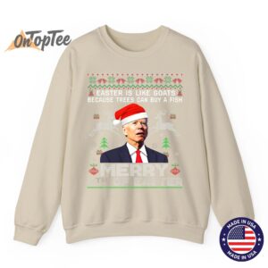 Joe Biden Happy 4th Easter Ugly Christmas Women Sweatshirt