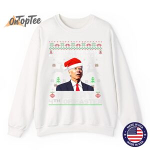Joe Biden Happy 4th Easter Ugly Christmas Women Sweatshirt 11