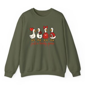 Just a Lovely Goose Valentine Sweatshirt 03