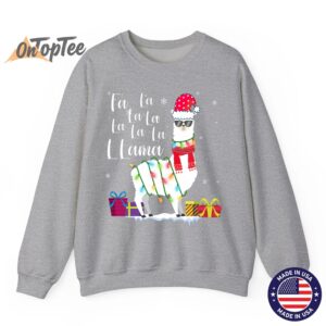 Llama Christmas Fa La La Lama Funny X-mas Lover Sweatshirt 2 Llama Christmas Fa La La Lama Funny X mas Lover Sweatshirt 03