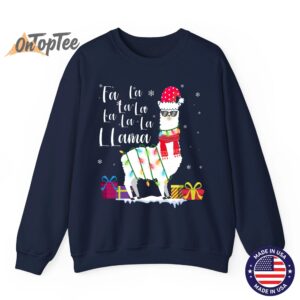 Llama Christmas Fa La La Lama Funny X-mas Lover Sweatshirt 5 Llama Christmas Fa La La Lama Funny X mas Lover Sweatshirt 06