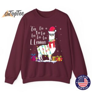 Llama Christmas Fa La La Lama Funny X-mas Lover Sweatshirt 7 Llama Christmas Fa La La Lama Funny X mas Lover Sweatshirt 08