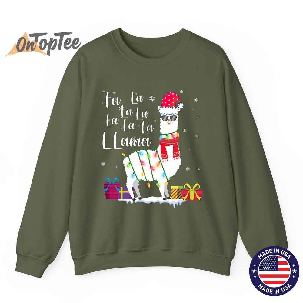 Llama Christmas Fa La La Lama Funny X-mas Lover Sweatshirt Llama Christmas Fa La La Lama Funny X-mas Lover Sweatshirt