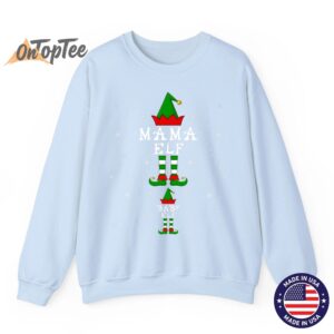 Mama Elf Baby Elf Pregnancy Announcement Christmas Sweatshirt 04