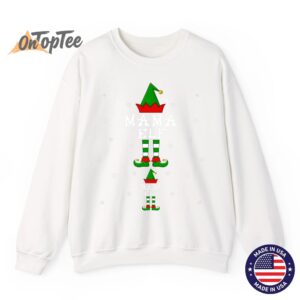 Mama Elf Baby Elf Pregnancy Announcement Christmas Sweatshirt 11