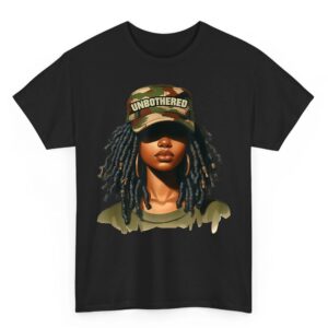 Melanin Unbothered Black Woman Locs Camo Black History Month T-Shirt 1 Melanin Unbothered Black Woman Locs Camo Black History Month T Shirt 02