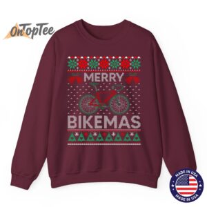 Merry Bikemas Ugly Christmas Cycling Sweatshirt 9 Merry Bikemas Ugly Christmas Cycling Sweatshirt 10