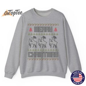 Merry Christmas Deers Humping Funny Holiday Reindeer Sweatshirt 05