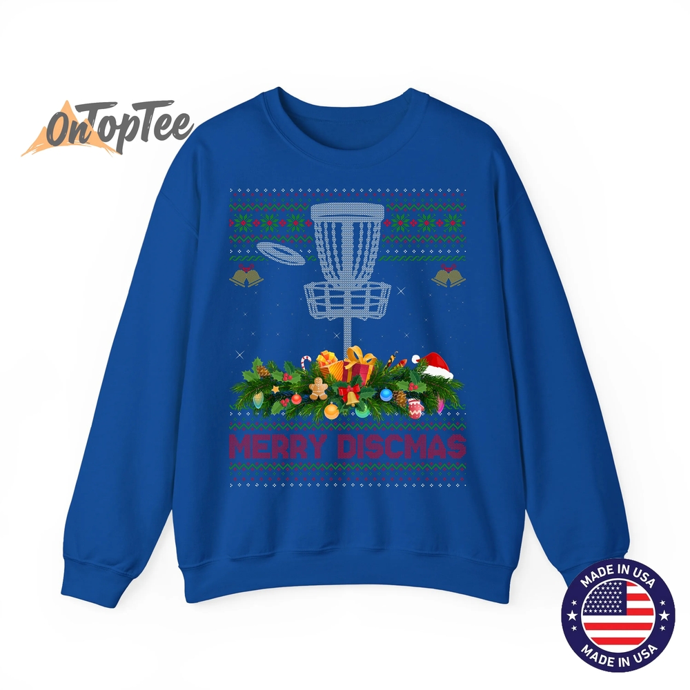 Merry Discmas Ugly Disc Golf Christmas Sweatshirt Merry Discmas Ugly Disc Golf Christmas Sweatshirt