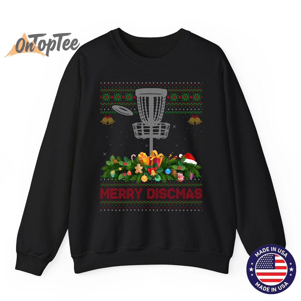 Merry Discmas Ugly Disc Golf Christmas Sweatshirt Merry Discmas Ugly Disc Golf Christmas Sweatshirt