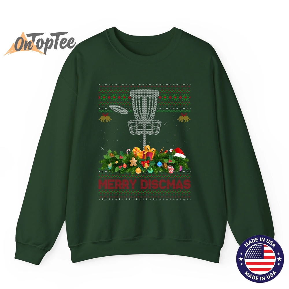 Merry Discmas Ugly Disc Golf Christmas Sweatshirt Merry Discmas Ugly Disc Golf Christmas Sweatshirt