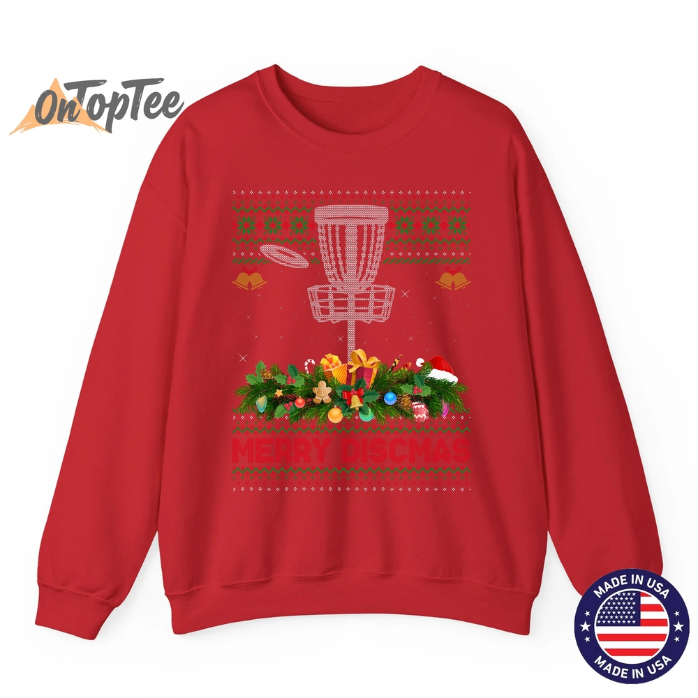 Merry Discmas Ugly Disc Golf Christmas Sweatshirt Merry Discmas Ugly Disc Golf Christmas Sweatshirt