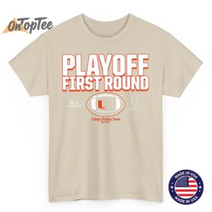 Miami Hurricanes 2025 College Football Playoff First Round T Shirt 03