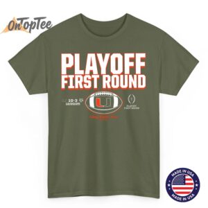 Miami Hurricanes 2025 College Football Playoff First Round T Shirt 04
