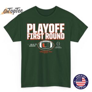 Miami Hurricanes 2025 College Football Playoff First Round T Shirt 07