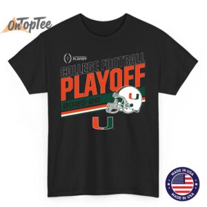 Miami Hurricanes 2025 College Football Playoff Stripe T-Shirt