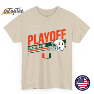 Miami Hurricanes 2025 College Football Playoff Stripe T Shirt 03