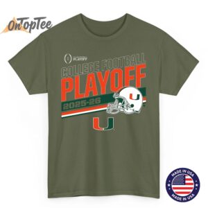 Miami Hurricanes 2025 College Football Playoff Stripe T Shirt 04