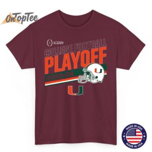 Miami Hurricanes 2025 College Football Playoff Stripe T Shirt 05