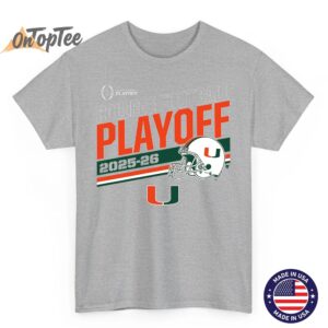 Miami Hurricanes 2025 College Football Playoff Stripe T Shirt 06