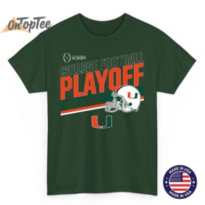 Miami Hurricanes 2025 College Football Playoff Stripe T Shirt 07