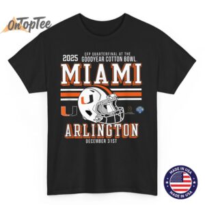 Miami Hurricanes CFP Cotton Bowl Quarterfinal 2025-2026 T-Shirt