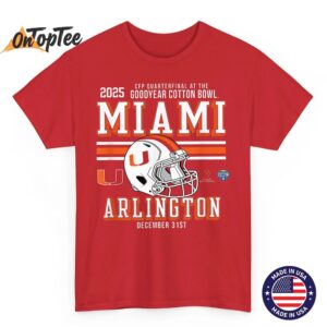 Miami Hurricanes CFP Cotton Bowl Quarterfinal 2025 2026 T Shirt 07