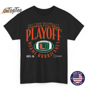 Miami Hurricanes College Football Playoff Curve 2025 T-Shirt