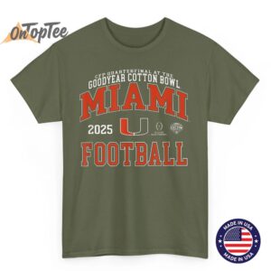 Miami Hurricanes Cotton Bowl 2025 2026 CFP Quarterfinal Icon T Shirt 04