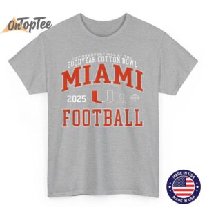 Miami Hurricanes Cotton Bowl 2025 2026 CFP Quarterfinal Icon T Shirt 05