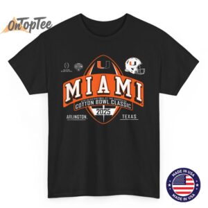 Miami Hurricanes Cotton Bowl Quarterfinal 2025-2026 T-Shirt