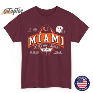 Miami Hurricanes Cotton Bowl Quarterfinal 2025 2026 T Shirt 04