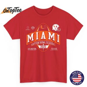 Miami Hurricanes Cotton Bowl Quarterfinal 2025 2026 T Shirt 07
