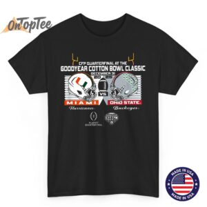 Miami Hurricanes vs Ohio State Buckeyes CFP Cotton Bowl 2025 T-Shirt