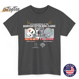 Miami Hurricanes vs Ohio State Buckeyes CFP Cotton Bowl 2025 T Shirt 02