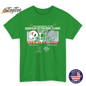 Miami Hurricanes vs Ohio State Buckeyes CFP Cotton Bowl 2025 T Shirt 03