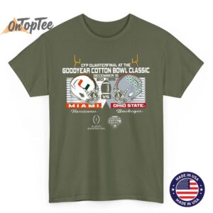 Miami Hurricanes vs Ohio State Buckeyes CFP Cotton Bowl 2025 T Shirt 04