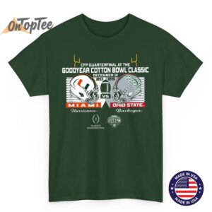Miami Hurricanes vs Ohio State Buckeyes CFP Cotton Bowl 2025 T Shirt 06