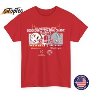 Miami Hurricanes vs Ohio State Buckeyes CFP Cotton Bowl 2025 T Shirt 07