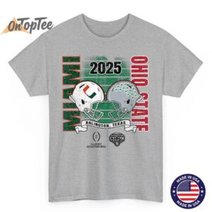 Miami Hurricanes vs Ohio State Buckeyes Cotton Bowl 2025 CFP T-Shirt