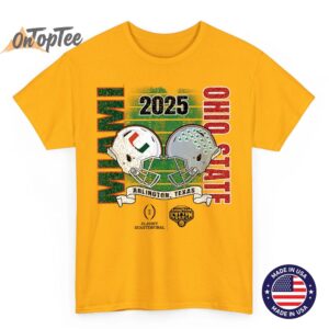 Miami Hurricanes vs Ohio State Buckeyes Cotton Bowl 2025 CFP T Shirt 06