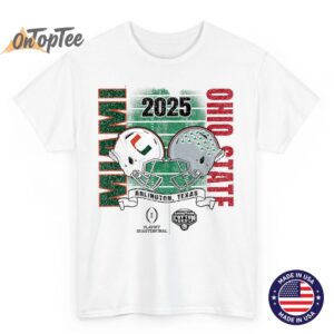 Miami Hurricanes vs Ohio State Buckeyes Cotton Bowl 2025 CFP T Shirt 07