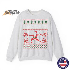 NAMASLEIGH Ugly Christmas Meme Santa Claus Yoga Sweatshirt 02