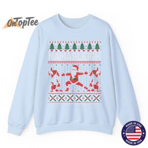 NAMASLEIGH Ugly Christmas Meme Santa Claus Yoga Sweatshirt 04