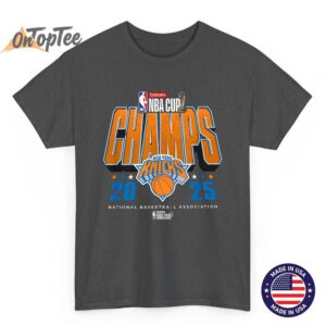 New York Knicks Cup Champions 2025 T Shirt Basketball Fan Tee 02