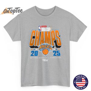 New York Knicks Cup Champions 2025 T Shirt Basketball Fan Tee 07