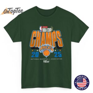 New York Knicks Cup Champions 2025 T Shirt Basketball Fan Tee 08